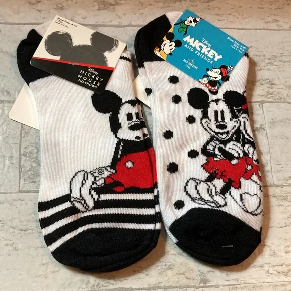 Disney Minnie & Micky Mouse No-Shows Sock Bundle - Picture 8 of 9